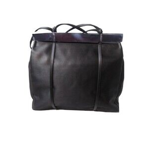 Vintage Franchi Handbag Satin Shoulder Tote Purse Black Plastic Marble Accents